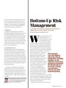 Bottom-Up Risk Management Article Cover